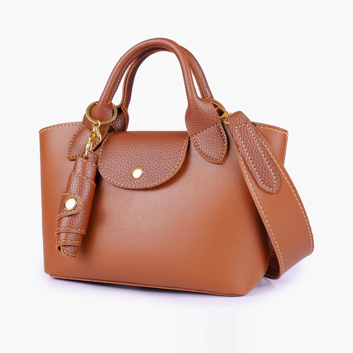 Hala's Horse Brown Mini Top-Handle Tote Bag - Image 3