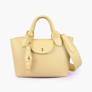 Hala's Off-White Mini Top-Handle Tote Bag